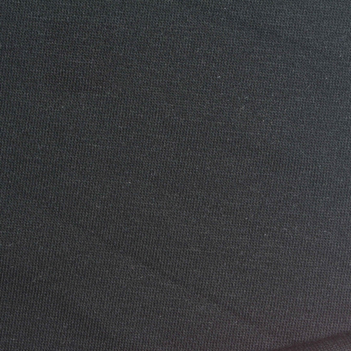 Brushed Polyester Cotton French Terry Fabric, 280 gsm, 150 cm — Black