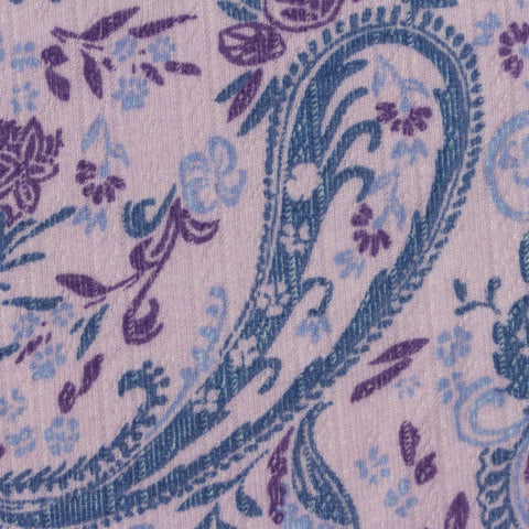 Purple Bold-Floral Rib Knit, Polyester
