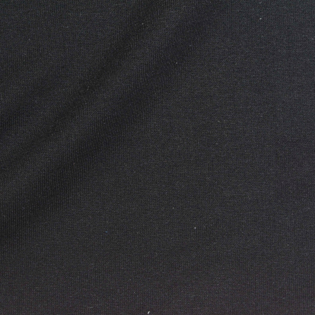 Polyester Viscose Stretch French Terry Fabric, 240 gsm, 165 cm — Black