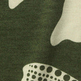 Cream Floral Jersey Knit, Viscose — texture