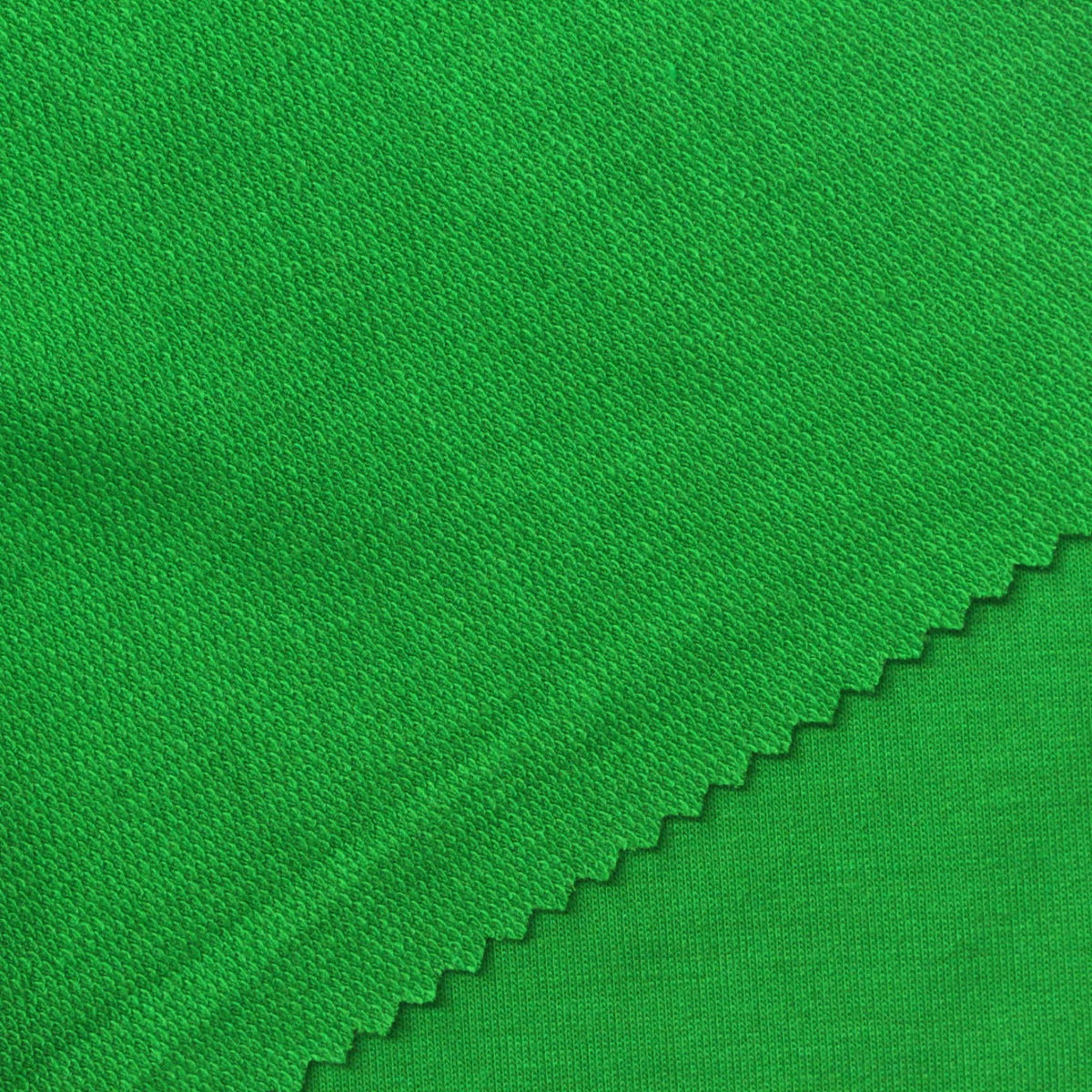 Polyester Viscose Stretch French Terry Fabric, 235 gsm, 166 cm — Green