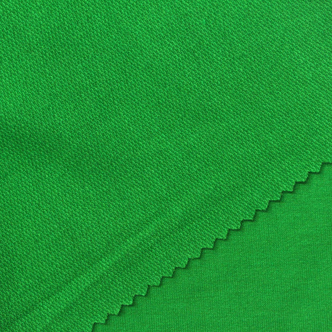 Polyester Viscose Stretch French Terry Fabric, 235 gsm, 166 cm — Green