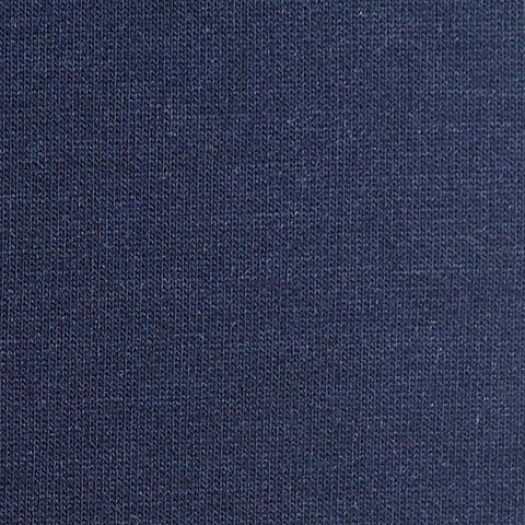 Polyester Viscose Stretch French Terry Fabric, 240 gsm, 170 cm — Navy