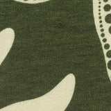 Cream Leaves Jersey Knit, Viscose — texture