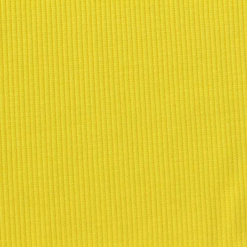 Polyester Viscose Stretch Rib Knit Fabric, 253 gsm, 133 cm — Yellow