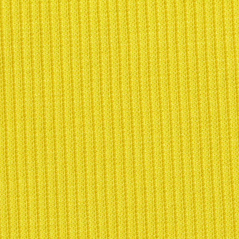 Polyester Viscose Stretch Rib Knit Fabric, 253 gsm, 133 cm — Yellow