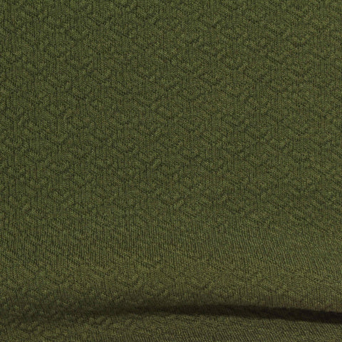 Olive Green Tone-on-Tone Interlock Knit, Polyester