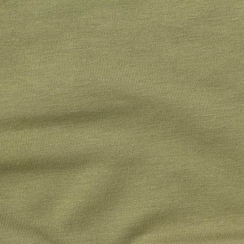 Cotton Polyester Stretch French Terry Fabric, 250 gsm, 180 cm — Khaki