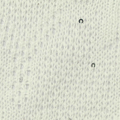 Silver Sequin Pointelle Knit, Polyester