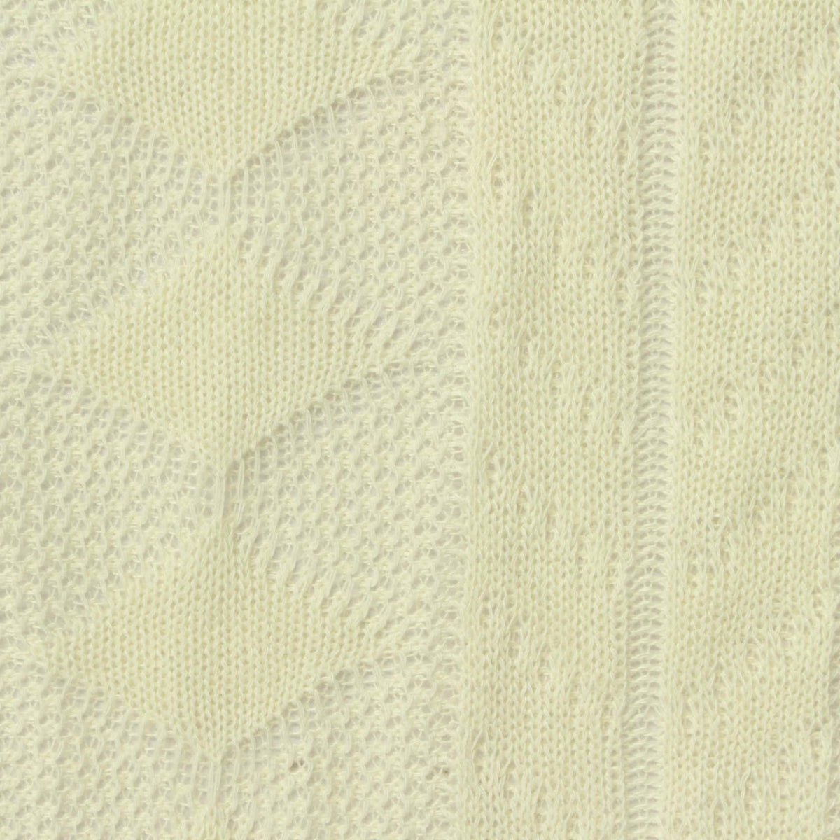 Cream Openwork Pointelle Knit, Polyester, 270 gsm
