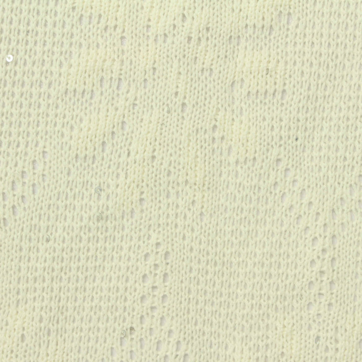 Cream Openwork Pointelle Knit, Polyester, 290 gsm