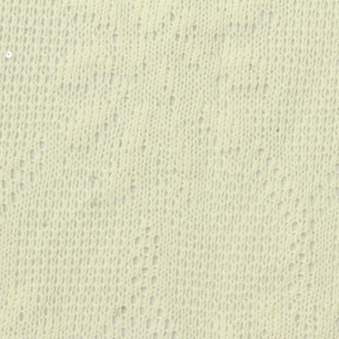 Cream Openwork Pointelle Knit, Polyester, 290 gsm