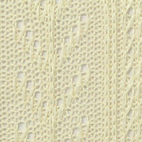 Cream Vertical-Eyelet Pointelle Knit, Polyester