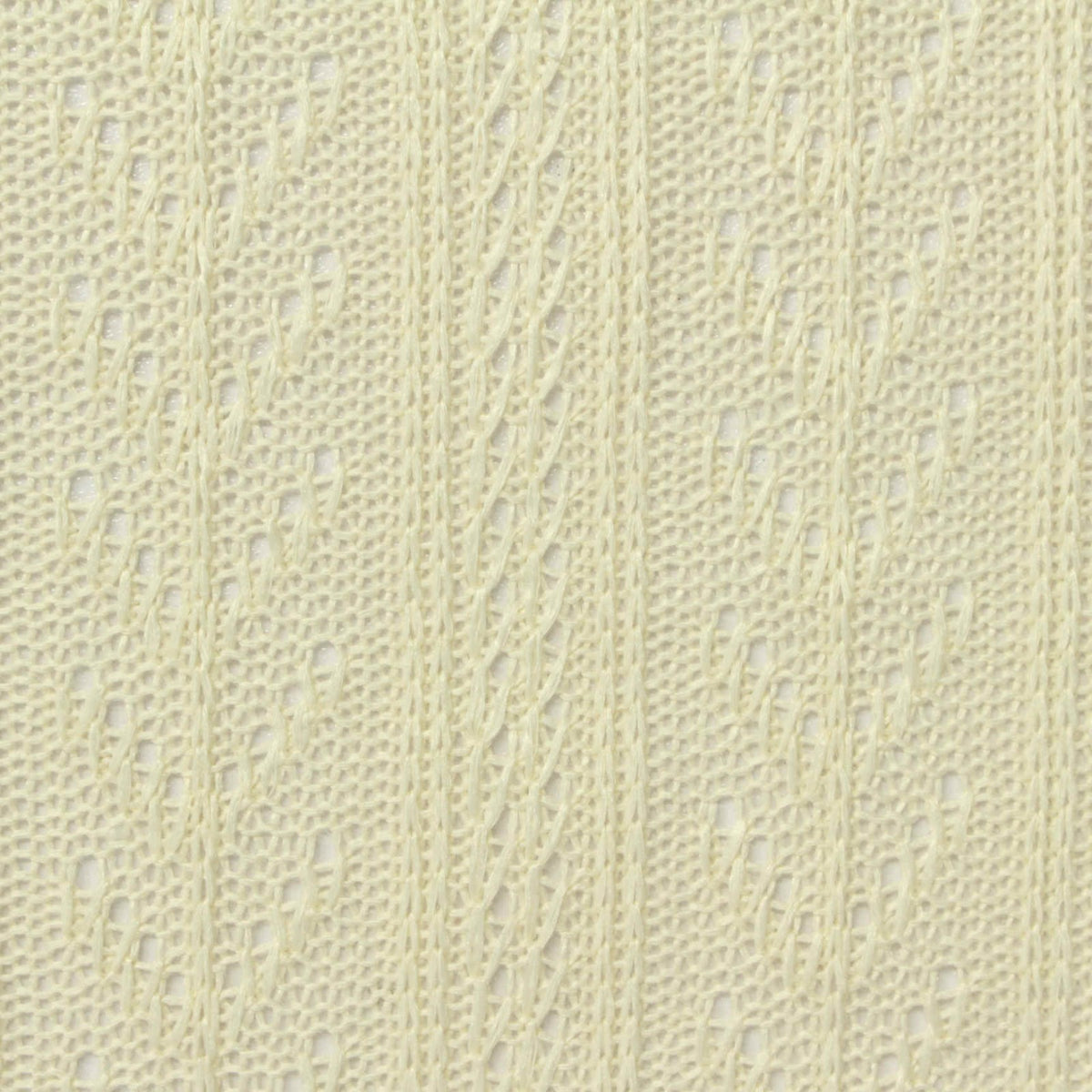 Cream Vertical-Eyelet Pointelle Knit, Polyester