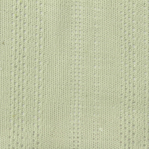 Pale Green Vertical-Eyelet Pointelle Knit, Polyester