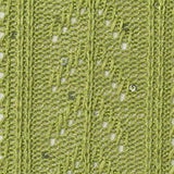 Lime Sequins Pointelle Knit, Polyester — texture