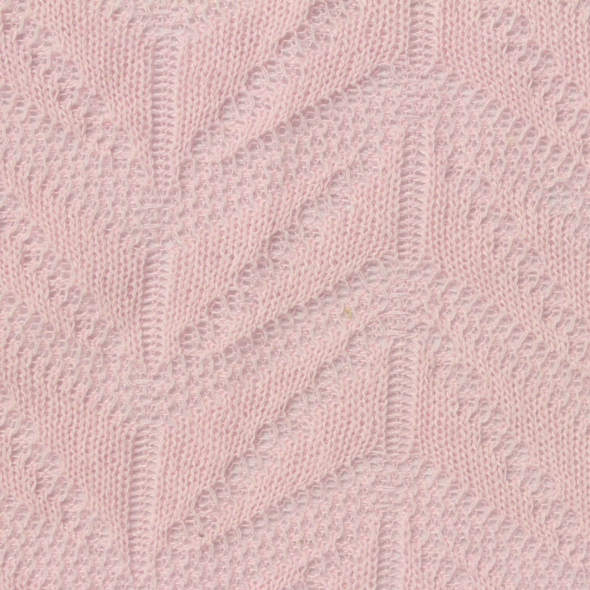 Pink Leaf Pointelle Knit, Polyester