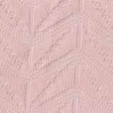 Pink Leaf Pointelle Knit, Polyester