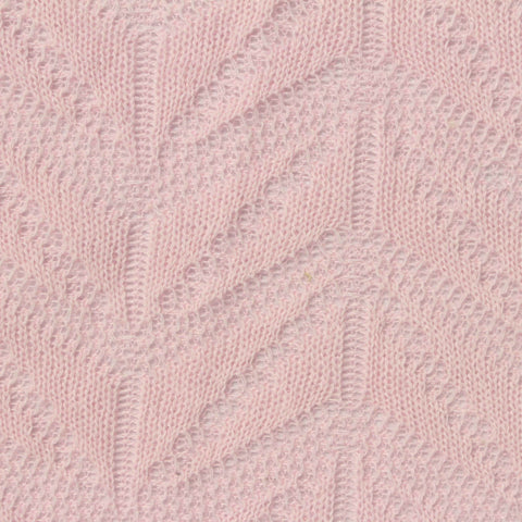 Pink Leaf Pointelle Knit, Polyester