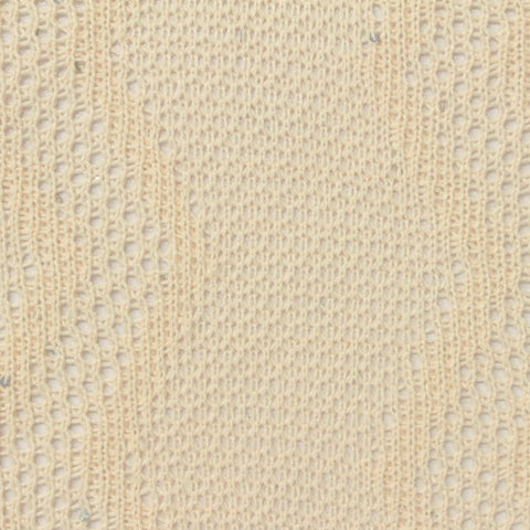 Cream Openwork Pointelle Knit, Polyester, 260 gsm, 165 cm