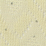 Pale Yellow Sequins Pointelle Knit, Polyester — texture