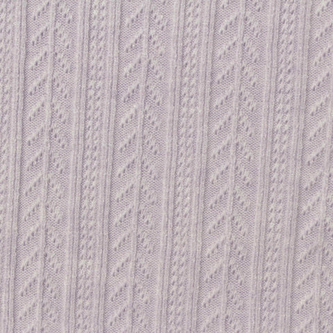 Jacquard Viscose Polyester Blend Stretch Pointelle Knit Fabric, 300 gsm, 155 cm — Purple