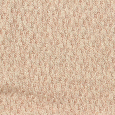 Peach Tone-on-Tone Pointelle Knit, Viscose-Nylon