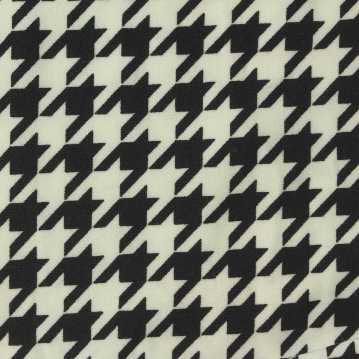 Black Houndstooth Milk Silk Knit, Polyester