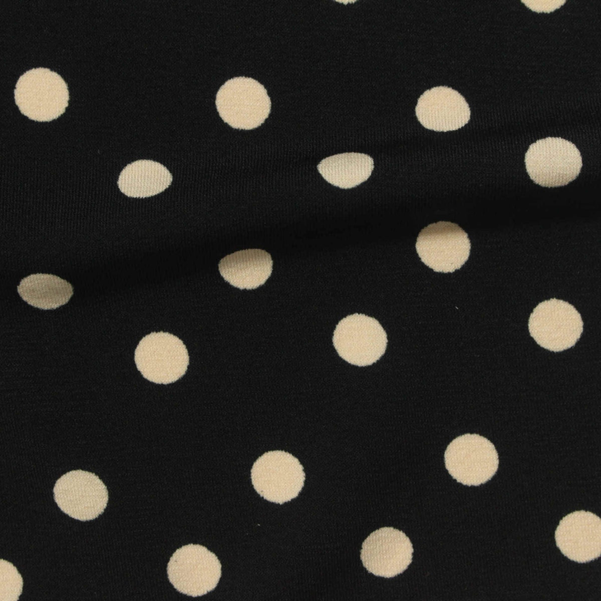 Black Dots Linen-Look, Polyester, 200 gsm