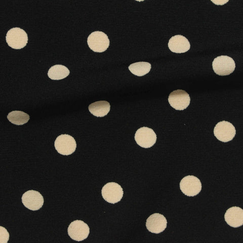 Black Dots Linen-Look, Polyester, 200 gsm