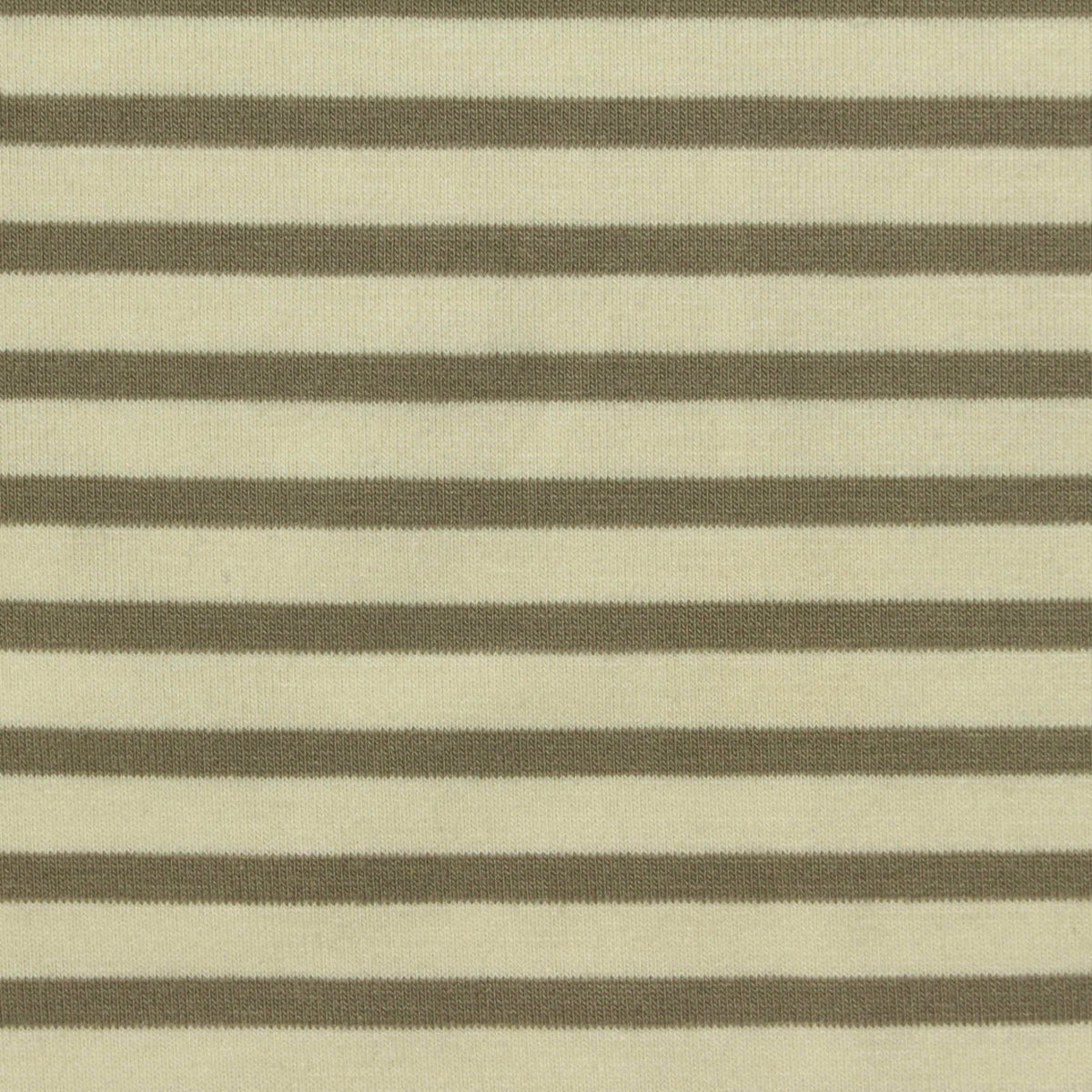 Cream Horizontal-Stripe Jersey Knit, Poly-Viscose, 190 gsm