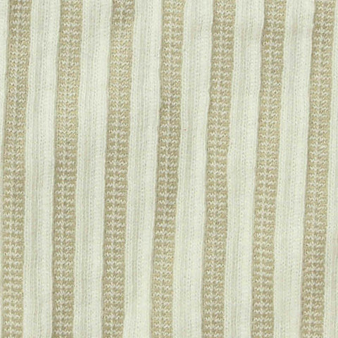 Light Beige Stripe Jersey Knit, Poly-Cotton