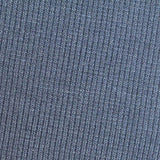 Polyester Cotton Stretch Rib Knit Fabric, 330 gsm — Navy — texture