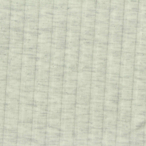 Light Grey Heathered-Marl Rib Knit, Poly-Viscose, 230 gsm