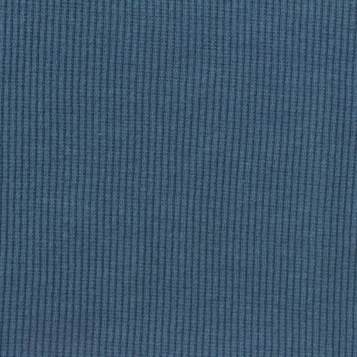 Polyester Cotton Stretch Rib Knit Fabric, 300 gsm, 150 cm — Blue