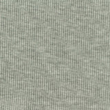 Light Grey Heathered-Marl Rib Knit, Cotton-Poly