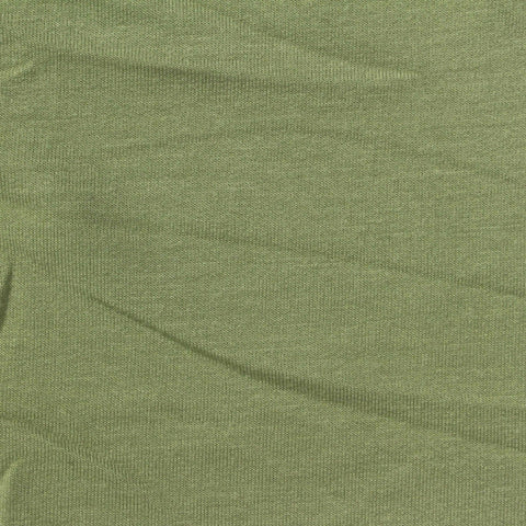 Polyester Viscose Stretch French Terry Fabric, 200 gsm, 170 cm — Green