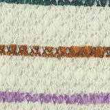 Green Horizontal-Stripe Chunky Knit, Cotton-Viscose — texture