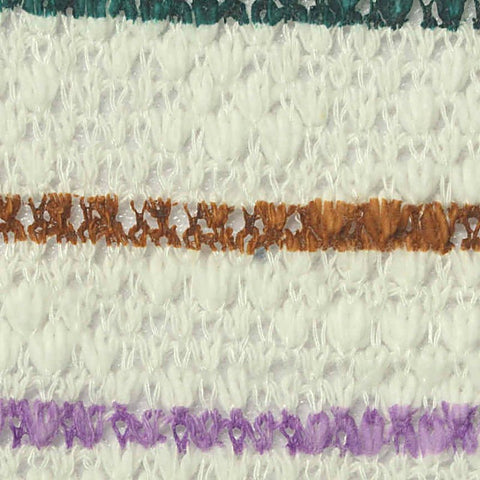 Green Horizontal-Stripe Chunky Knit, Cotton-Viscose