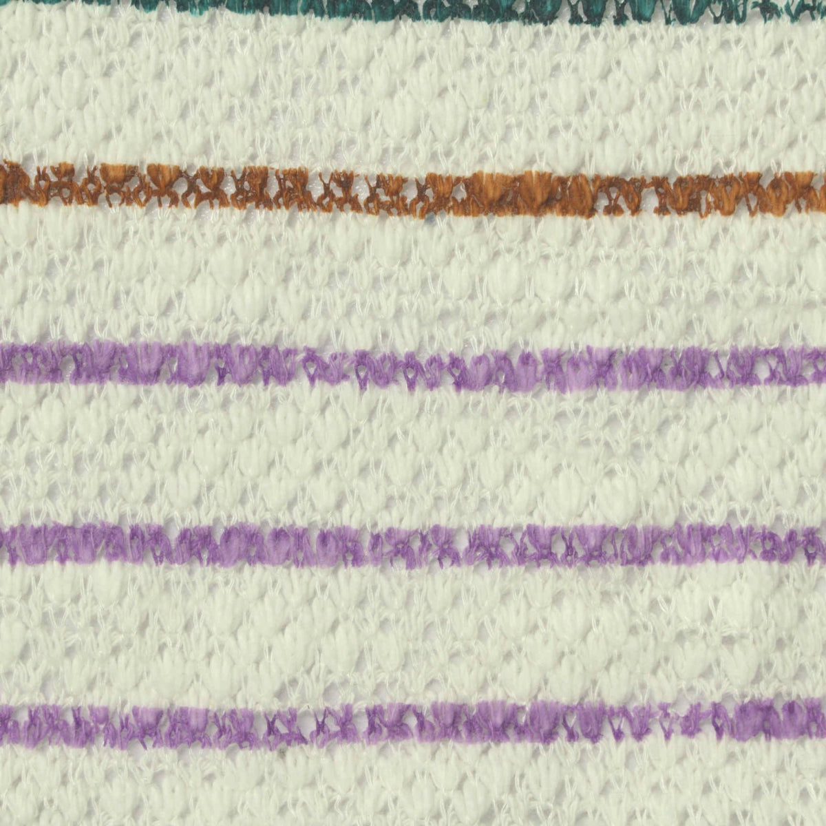 Green Horizontal-Stripe Chunky Knit, Cotton-Viscose