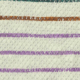 Green Horizontal-Stripe Chunky Knit, Cotton-Viscose
