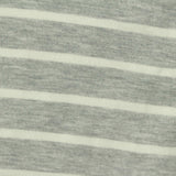 Light Grey Horizontal-Stripe French Terry, Poly-Viscose