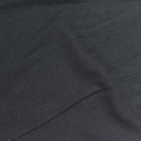 Cotton Polyester Jersey Knit Fabric, 150 gsm, 170 cm — Black