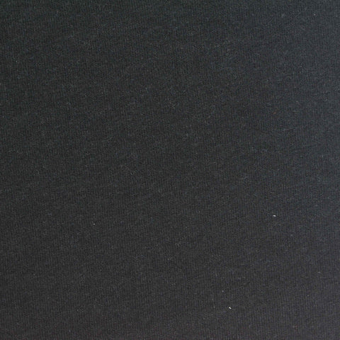 Cotton Polyester French Terry Fabric, 250 gsm, 185 cm — Black