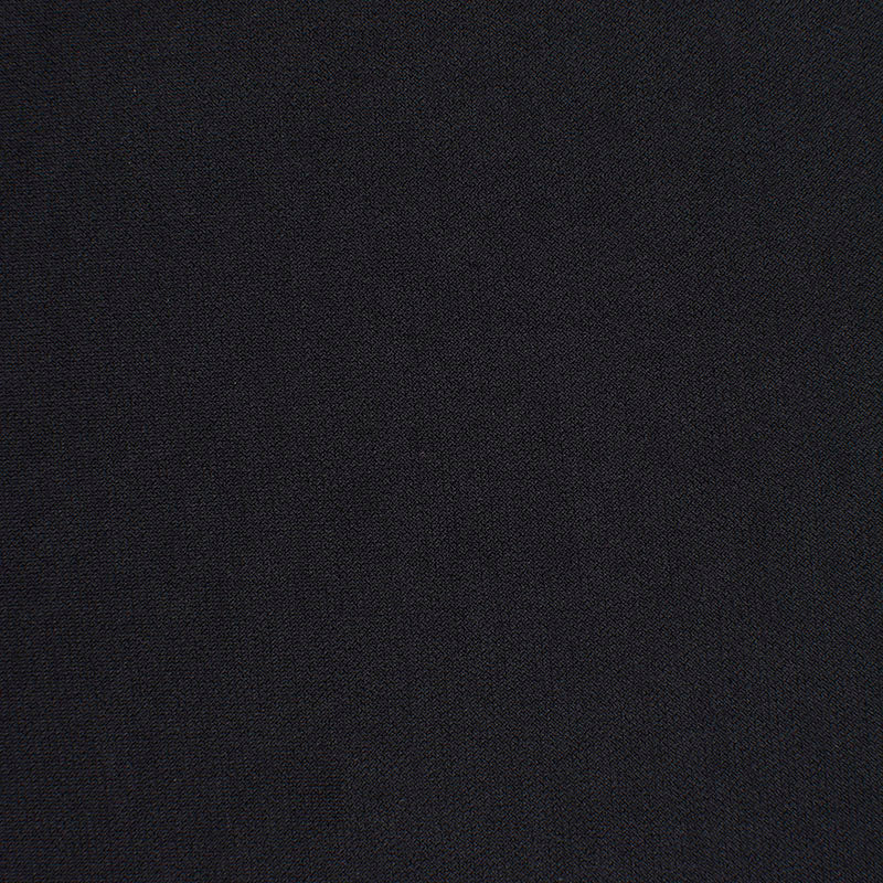 Polyester Stretch Linen-Look Fabric, 205 gsm, 165 cm — Black
