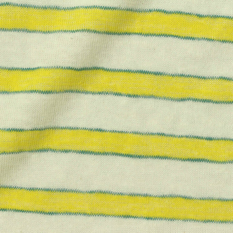 Yellow Stripes Jersey Knit, Cotton-Poly