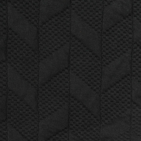 Black Textured-Chevron Jacquard, Polyester