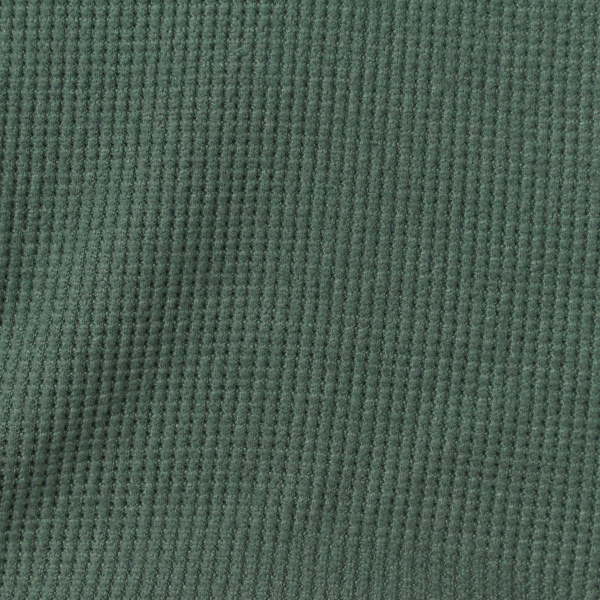 Brushed Polyester Stretch Waffle Knit Fabric, 260 gsm, 138 cm — Green