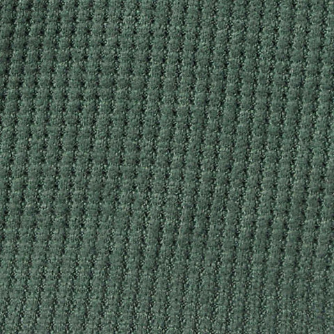 Brushed Polyester Stretch Waffle Knit Fabric, 260 gsm, 138 cm — Green