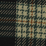Black Bold-Plaid Interlock Knit, Polyester — texture